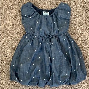 Chambray Polka Dot Bubble Dress